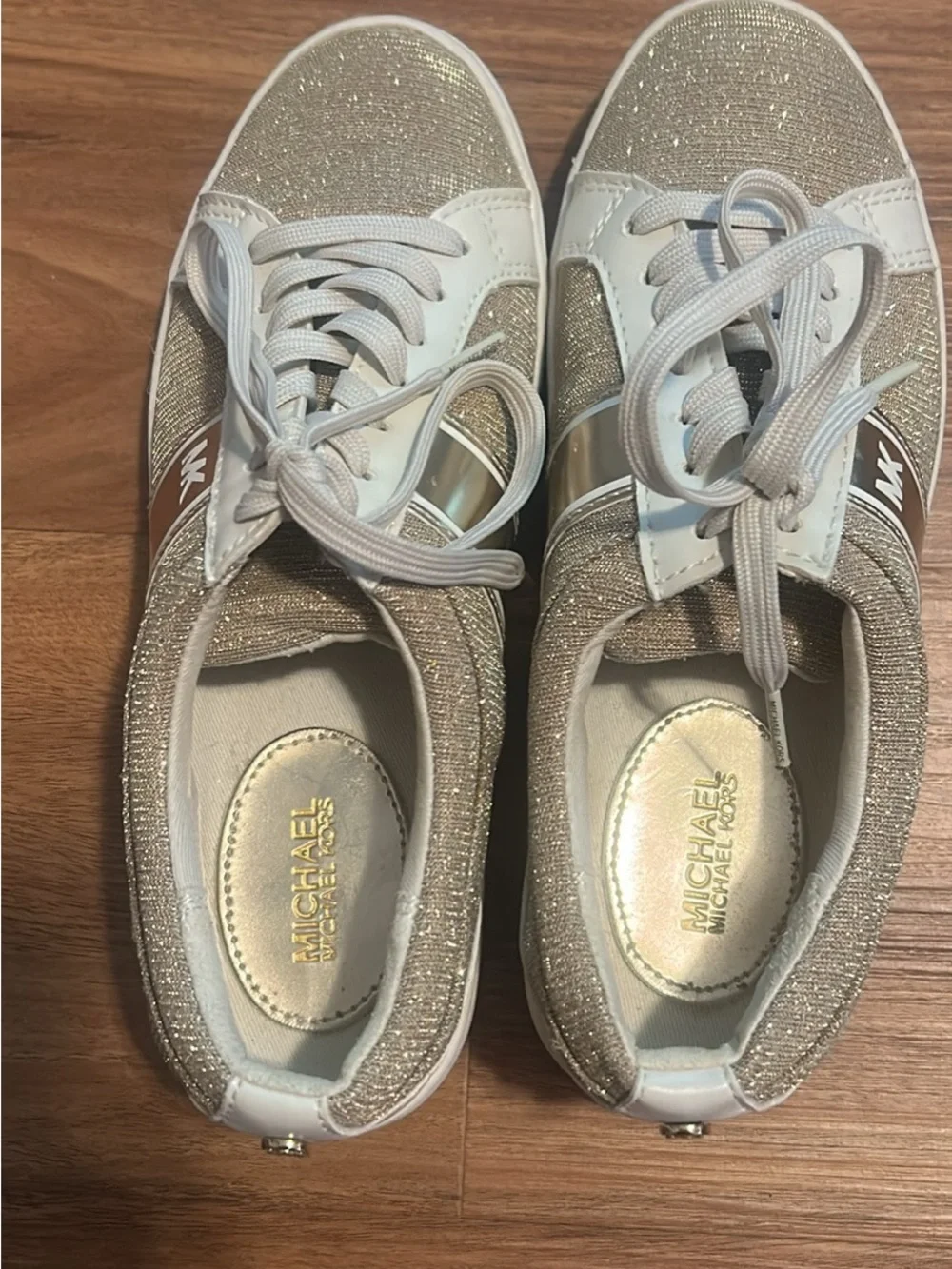 Michael Kors Women's Gold Glitter Low-Top Sneakers